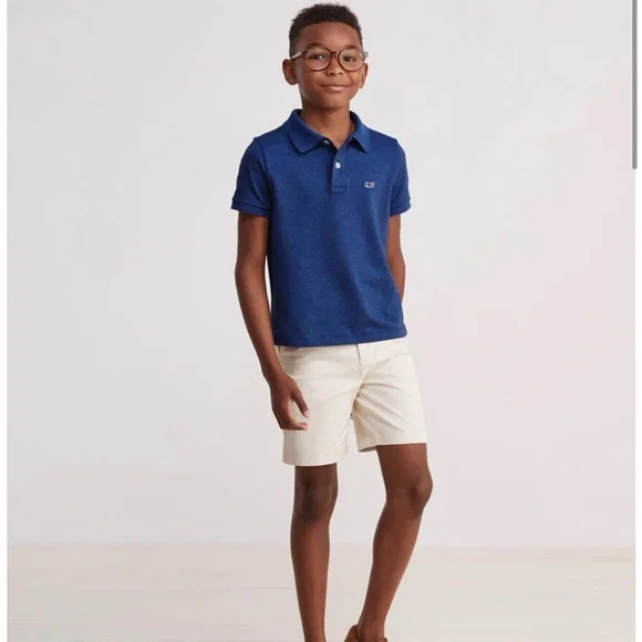 đź–¤Vineyard Vines Classic Blue Kids Polo - Picture 1 of 4
